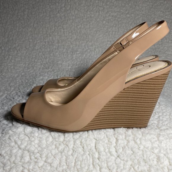 Jessica Simpson Shoes - Jessica Simpson Gaela Slingback Wedge Sandal Sz 9